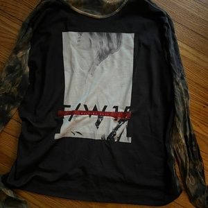 Zara bleach dyed long sleeve shirt
